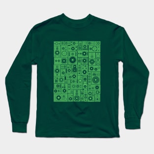 Speaker Stack Green Long Sleeve T-Shirt